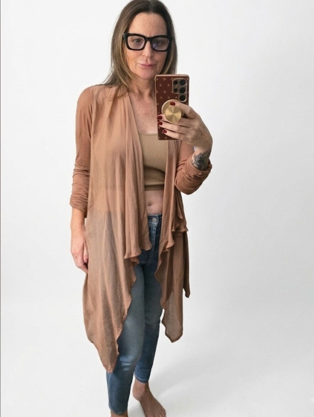 Women's Brown Lightweight Cape Jacket